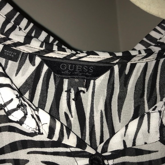 Guess zebra button down - Picture 2 of 3